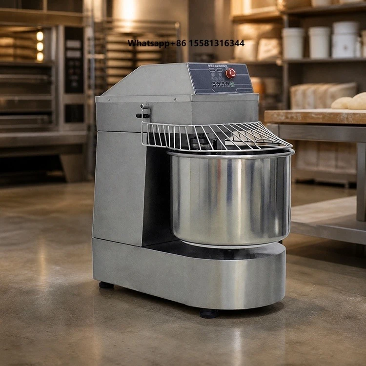 40L Automatic Commercial Bread Dough Kneading Machine Dual-action Dual-speed Variable Frequency Flour Mixer Intelligent Timing