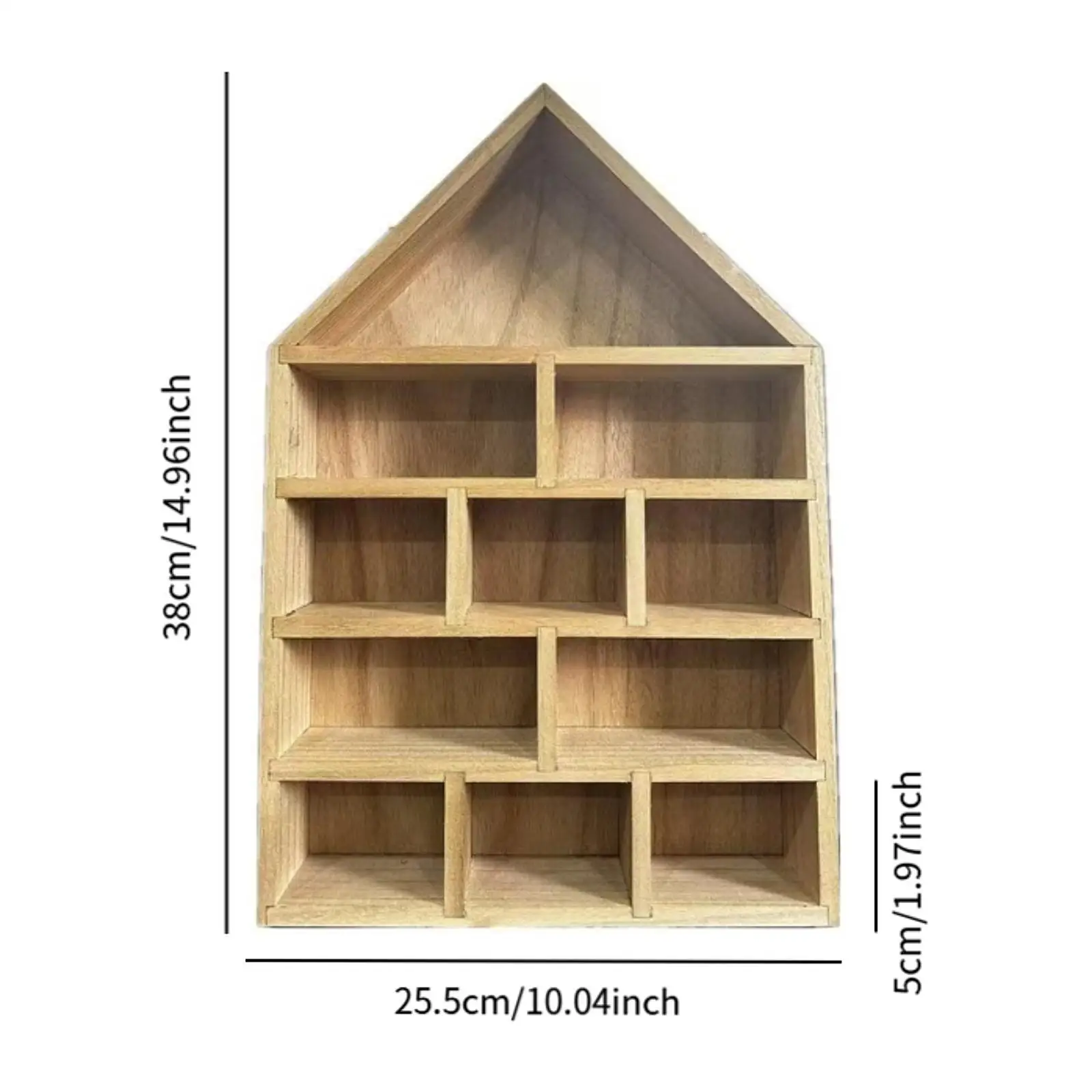 Shadow Box Display Shelf Wood Wall Storage Rack for Doorway Kitchen Entryway