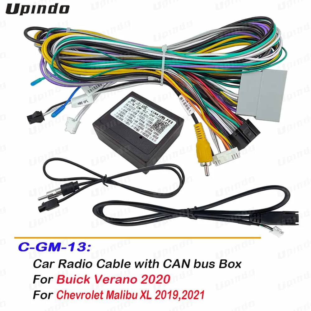 

Car Radio Cable with CANBus Box For Buick Verano Chevrolet Malibu XL Power Wiring Harness Android Headunit Installation Adapter