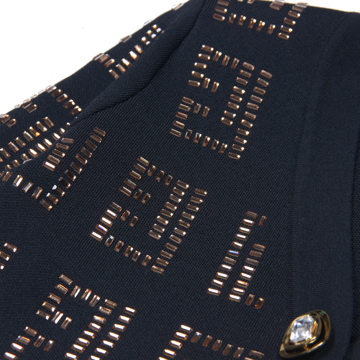 Mantel Wol Modis Baru Musim Semi dan Musim Gugur Mantel Kardigan Rajutan Wanita Lengan Panjang Kerah V Kancing Berlian Panas Tugas Berat