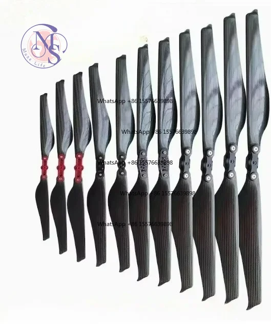 ZOCI-15 18 20 22 24 26 28 30 32 34 36 Inch Carbon Fiber Folding Propeller C/CW Noise Reduction Damping Prop Paddle Blade