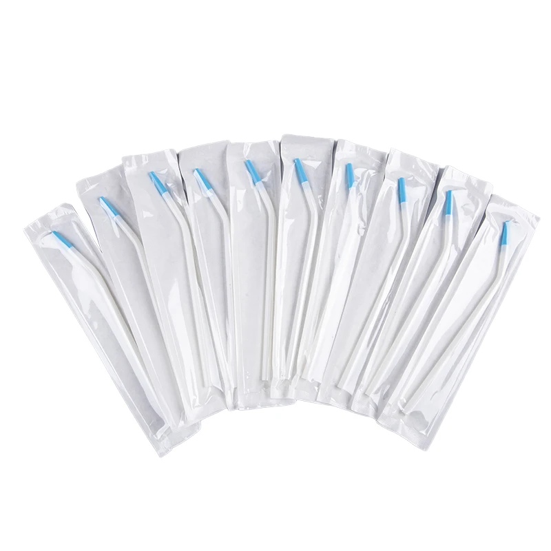 20Pcs Disposable Dental Suction Tips Long Slim Suction Tubes for Clinic Surgical Procedures Oral Care Instrument Set