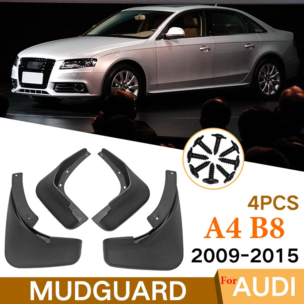 

Car Fender for Audi A4 B8 2009 2010 2011 2012 2013 2014 2015 Mud Flaps Splash Guards Auto Mudflap Mudguard Car Accessories