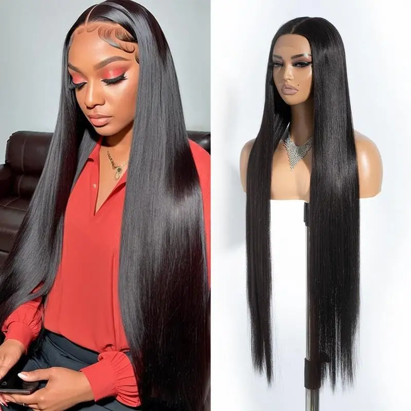

200 250% Wigs Human Hair 13x6 HD Bone Straight 20 42Inches Lace Front Human Hair Wigs Transparent 13x4 Lace Frontal Wig