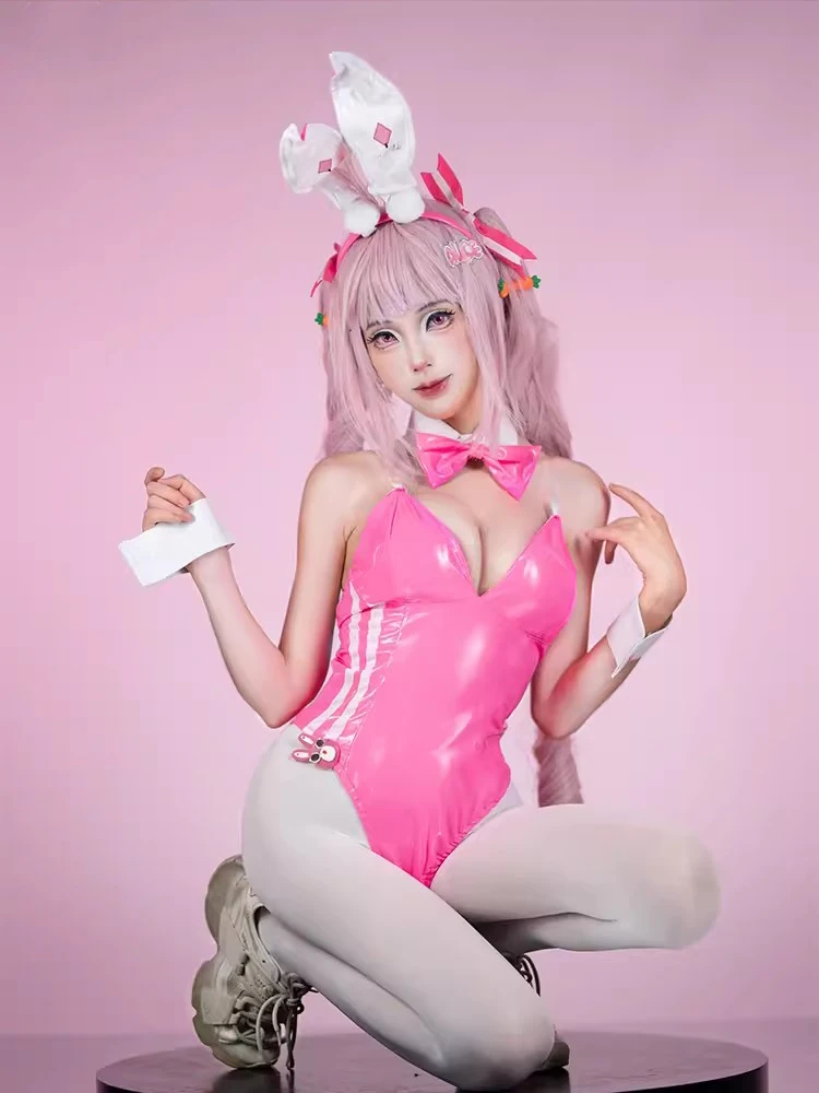 ROLECOS Alice Bunny Girl Costume NIKKE Goddess of Victory Women Sexy Alice Cosplay Bunny Suit ink Jumpsuits