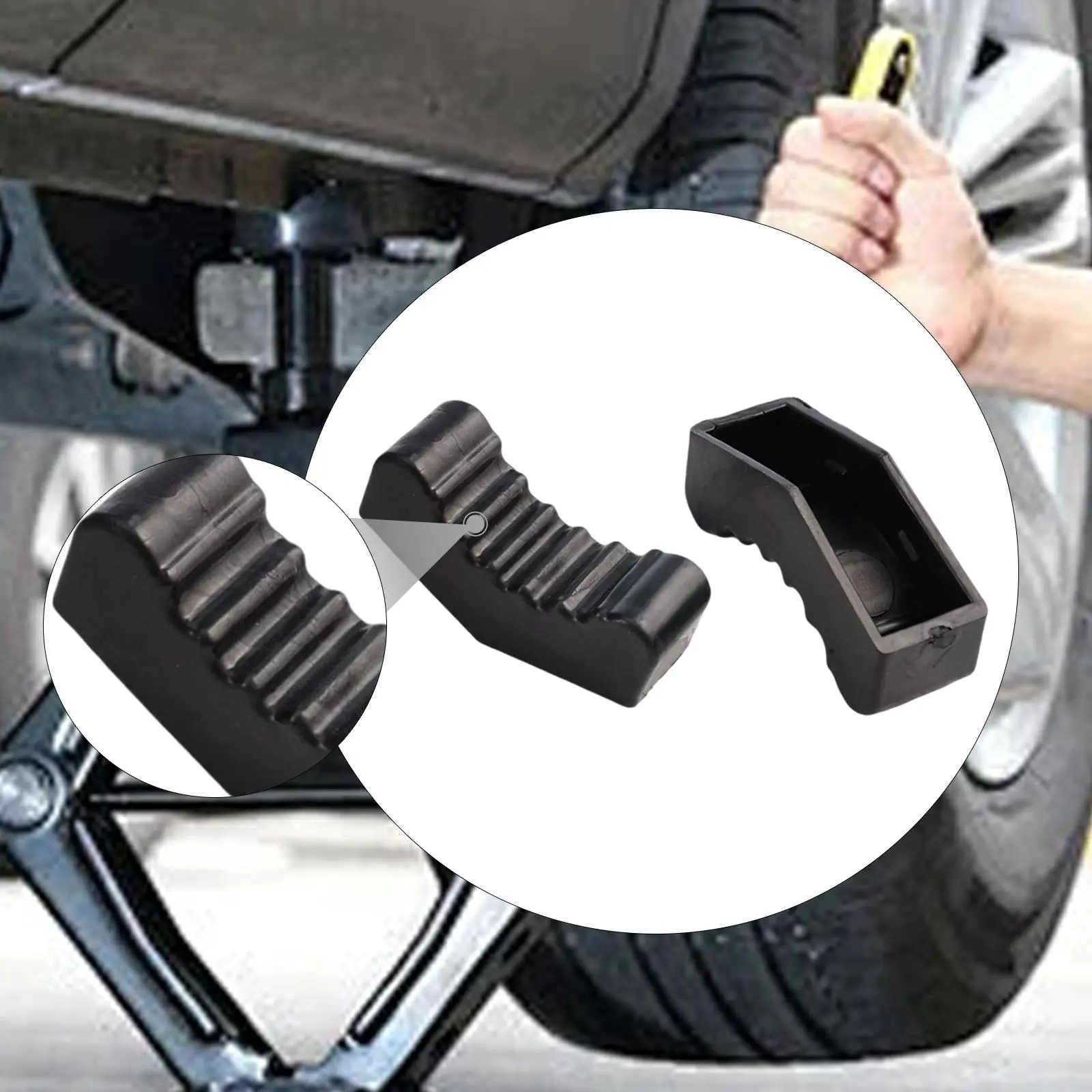 2 Stück Jack Stand Pads Pinch Weld Side Frame Rail Protector Floor Jack Pad
