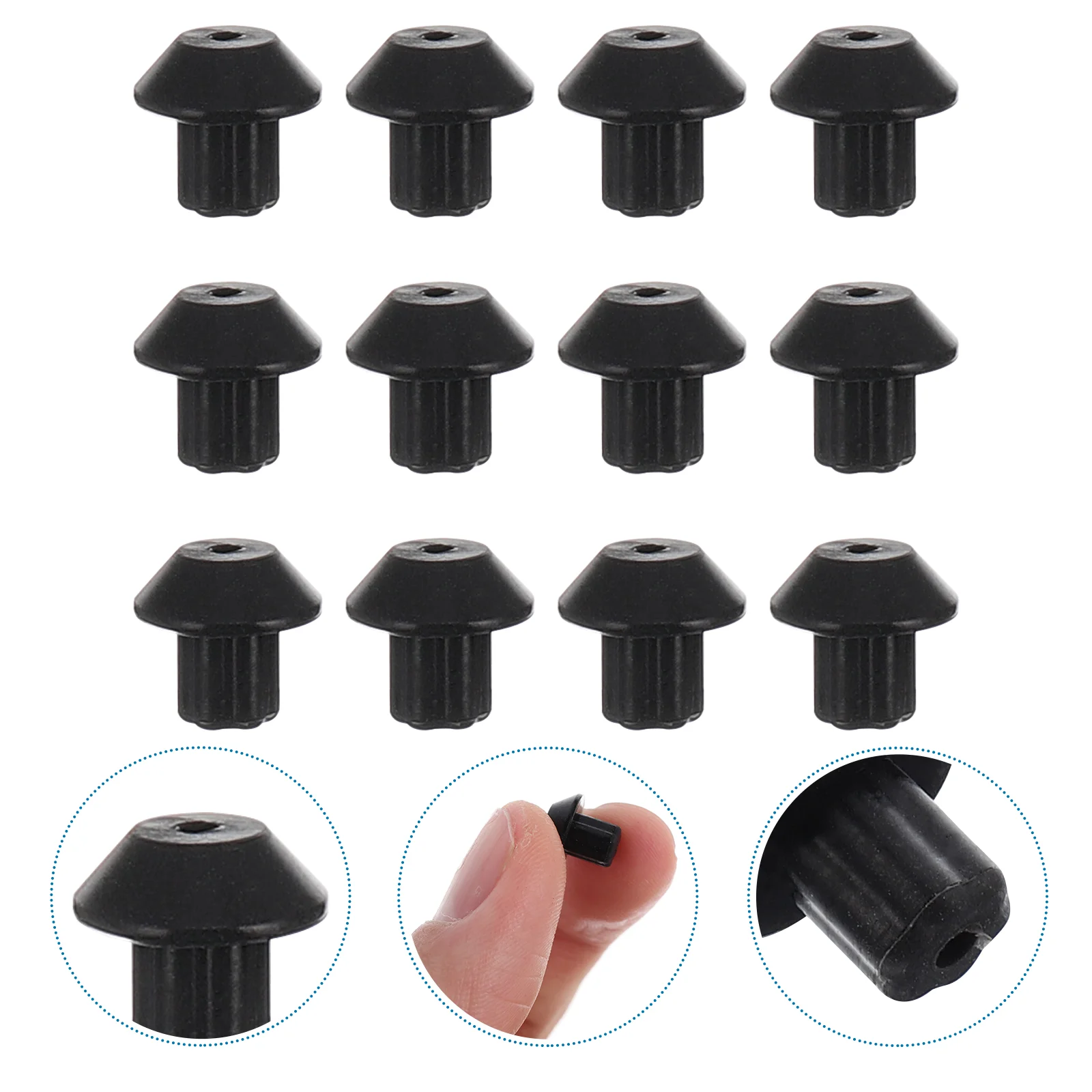 

48 PCS Gas Stove Foot Pad Range Leg Grate Rubber Feet Burner Replacement for Floor Mat Part