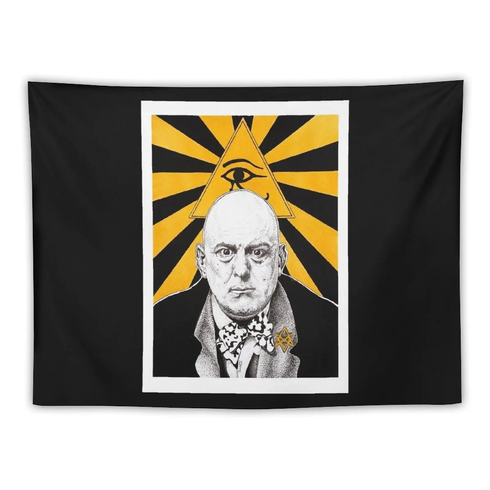 Aleister Crowley Tapestry Anime Decor Aesthetic Room Decor Korean Bedroom Deco Tapestry