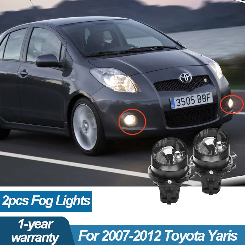

3-inch Car Bi LED Projector Lens Fog Light 6000K Double Direct Hi/Lo Beam Fog Lamp For 2007-2012 Toyota Yaris