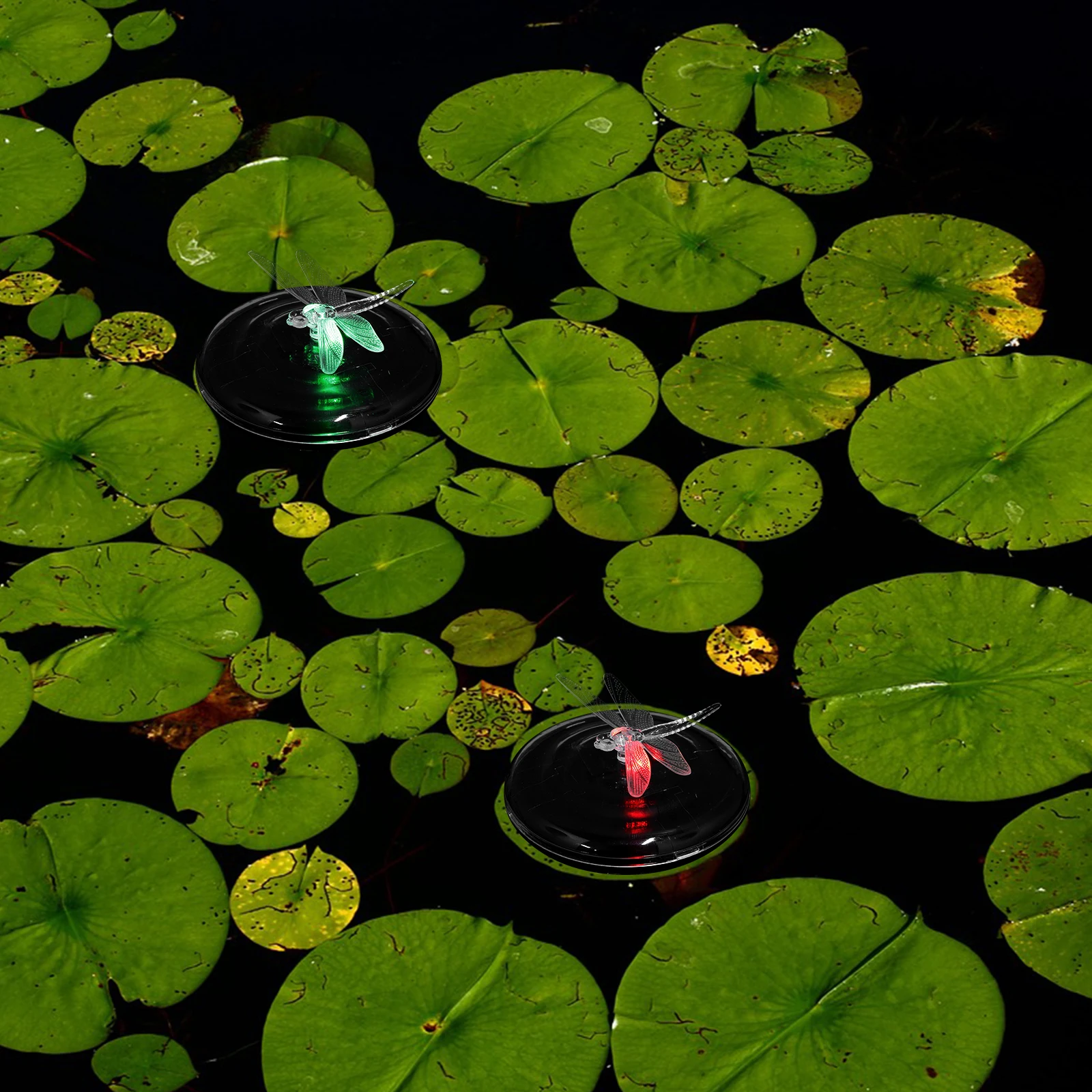 

2 Pc Solar Floating Light Dragonfly Color Changing Waterproof LED for Pond Pool Fountain Fish Tank Automatically Recharges Ultra