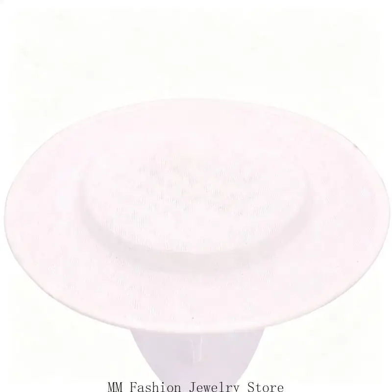 Decorative Faux Linen Sinamay Hat Base for Adults, Flat Dress for Daily Wear, Travel Photos and Stage Styling Looks D0UB