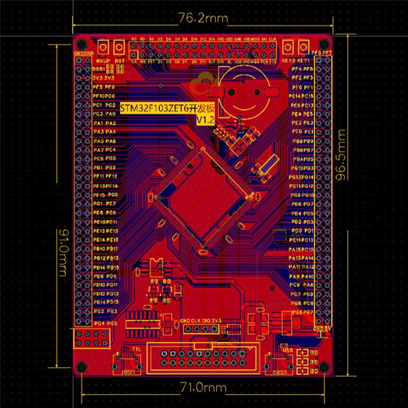 AT87-STM32F103ZET6 Макетная плата ARM Встроенная обучающая плата / Экспериментальная плата MCU