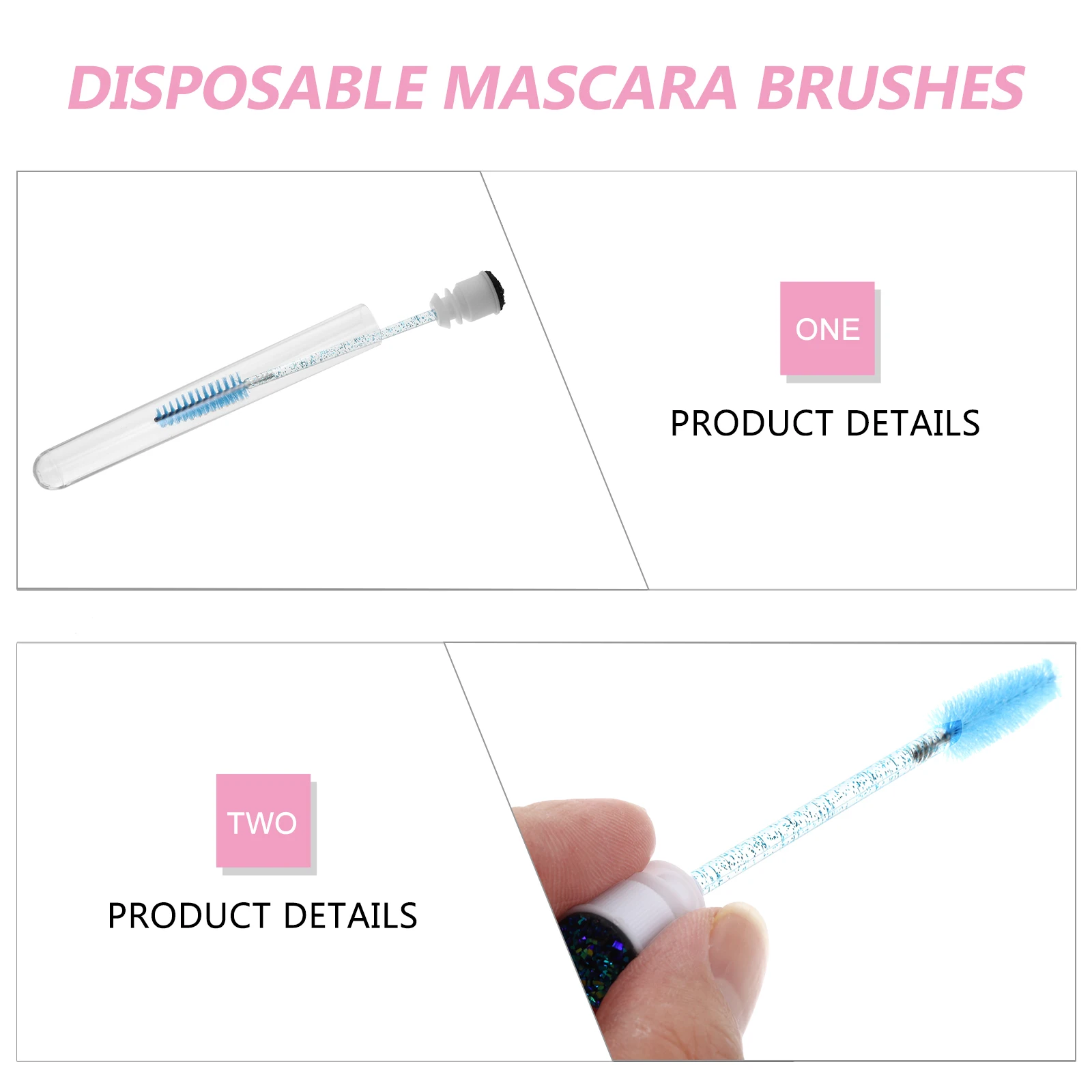

10 Pcs Eyelash Brush Plastic Comb for Makeup Lashes Extension Travel Friendly Comfort Grip Mascara Brush Lash Brow Comb