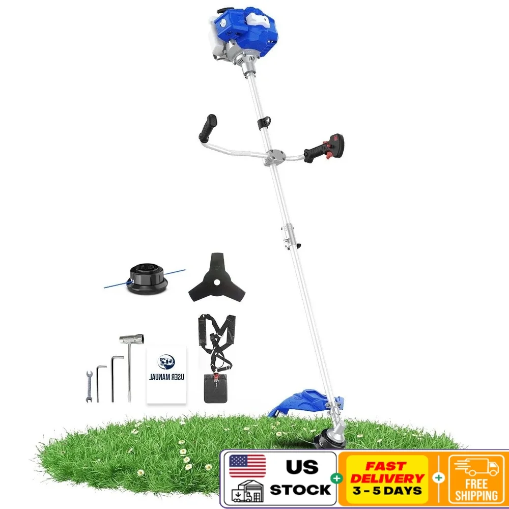 

52cc Gas Weed Eater 3 in 1 Brush Cutter Trimmer Edger Ergonomic Design Powerful Multi-Function Tool Lightweight Vibration