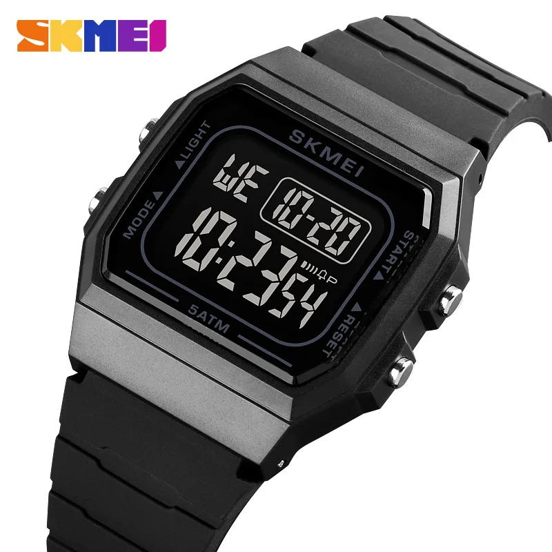 SKMEI 1683 elektronisch horloge student elektronisch eenvoudig waterdicht LED-horloge heren- en damespaarhorloge