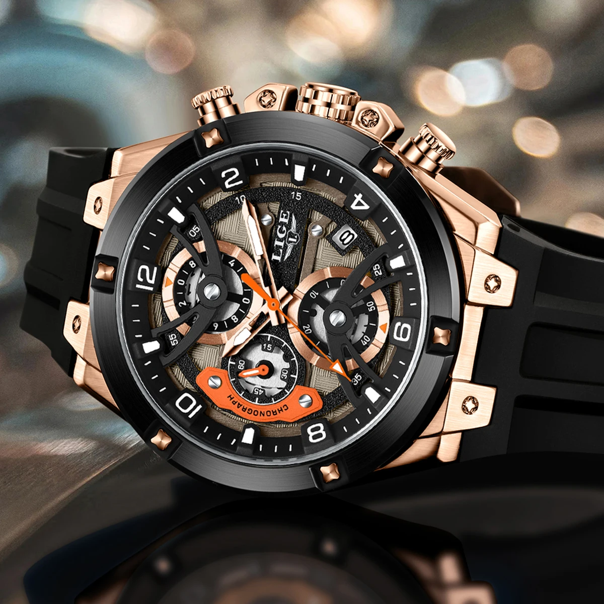 LIGE Fashion Luxury Quartz Watches for Men Simple Trendency Casual Sport Top Brand Waterproof Date Man Watch Random Gift Box New