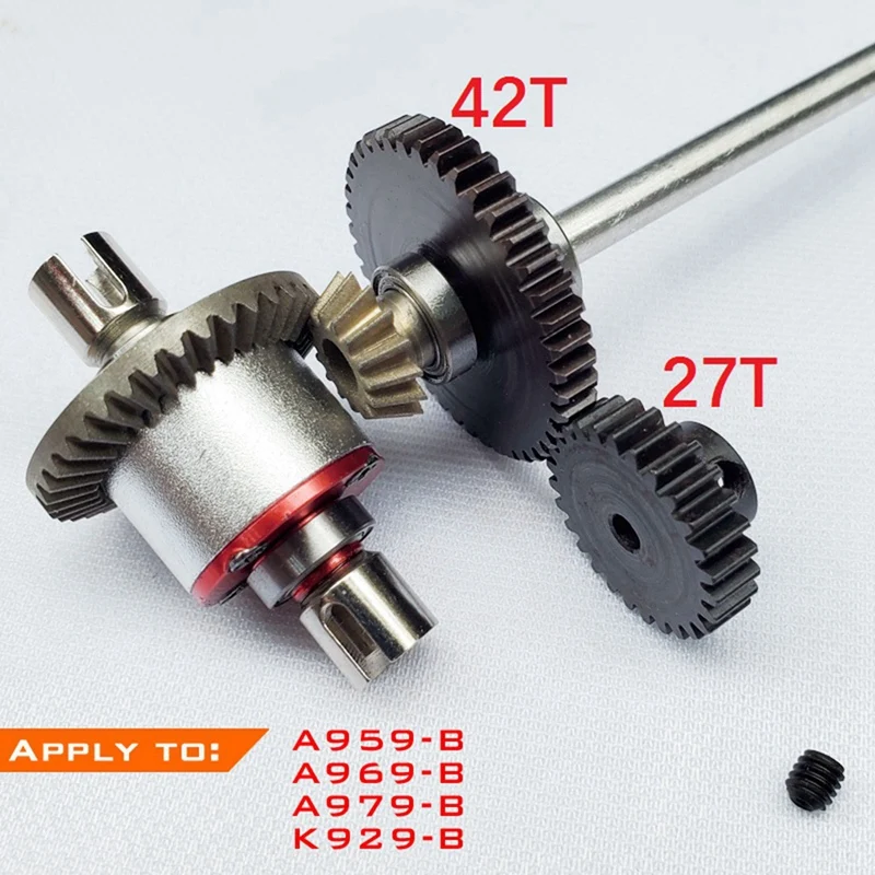 Metal Main Axle Central Drive Shaft Differential Gear Set For Wltoys A959-B A969-B A979-B 1/18 RC Car Upgrade Parts