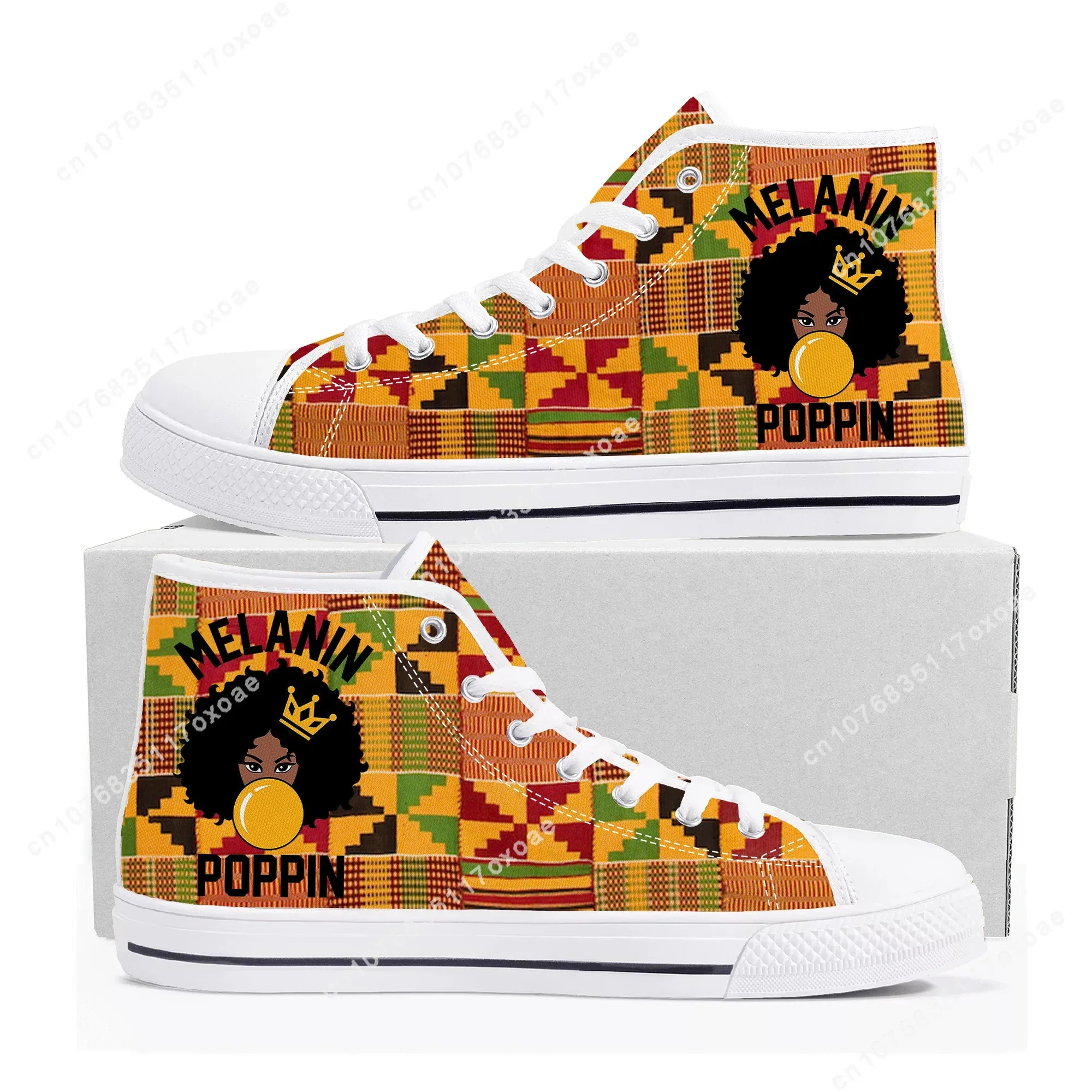 

African Ethnic Culture Design High Top Sneakers Mens Womens Teenager High Quality Canvas Sneaker couple Casual Shoe Custom Shoes