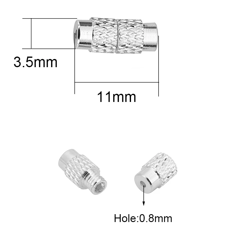 20pcs Metal Copper Necklace Screw Clasps Bracelet Hooks 11mm End Fasteners Necklace Connectors For Jewelry Making Accessories