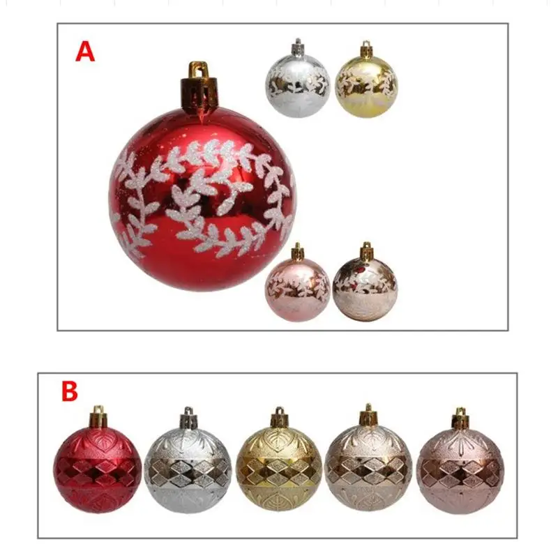 60Pcs Christmas Tree Hanging Decoration Colorful Decorative Baubles Window and Door Ornament Party Supplies Christmas Balls