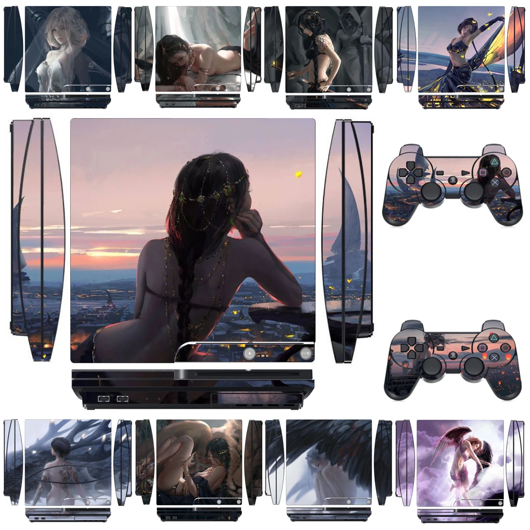 

1780 Vinyl Skin Sticker Protector for Sony PS3 Slim PlayStation 3 Slim and 2 controller skins Stickers