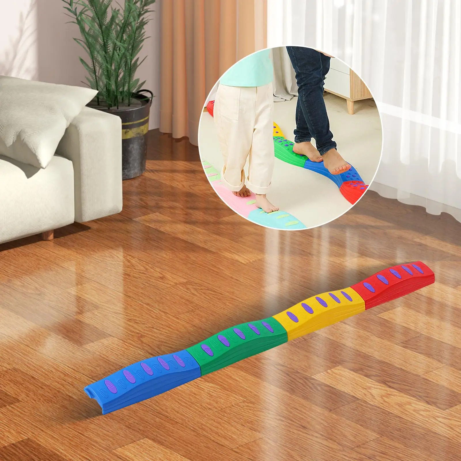Children Balance Stepping Stone Obstacle Course Toy for Kids Educational Learning Activity Build Body Coordination Strength Game