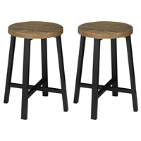 WOLTU 2PCS/SET Dining Chairs Industrial Style Kitchen Stool with Metal Legs for Dining Living Room Restaurant Cafe Pub