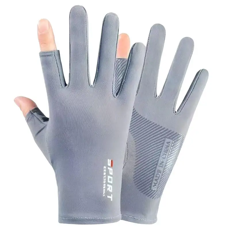 Anti Uv Protective Gear Motorcycle Racing Gloves Ice Slip Breathable 1 Pair Outdoor Sport Fishing Gloves Touch Screen Thin