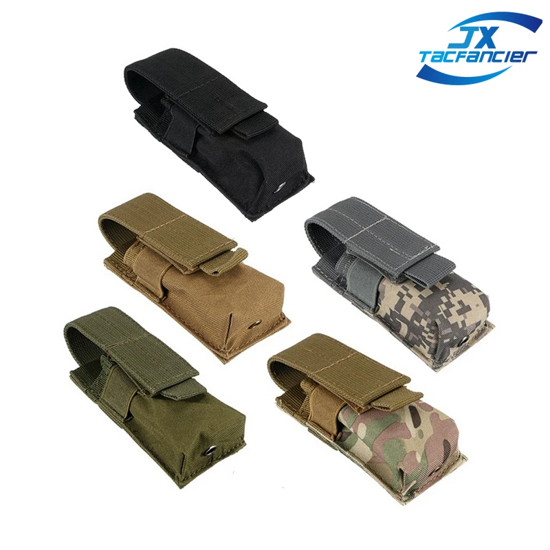 Tactical Flashlight Bag M5 Holder Small Single EDC Tool Utility Pouch Molle Outdoor Sports Waist Bag