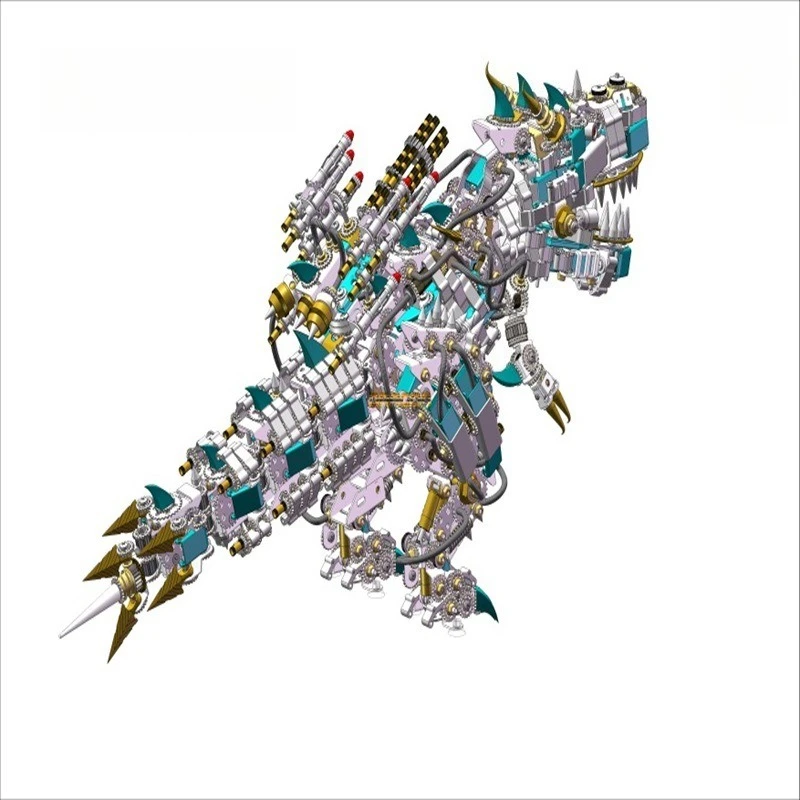 

Mechanical Tyrannosaurus All-metal mechanical screws High-difficulty assembly model Handmade DIY ornament Mecha gift