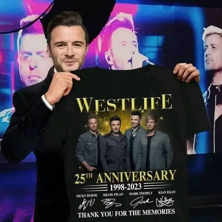 Футболка 25th Anniversary 1998-2023 WESTLIFE THANK YOU FOR THE MEMORIES