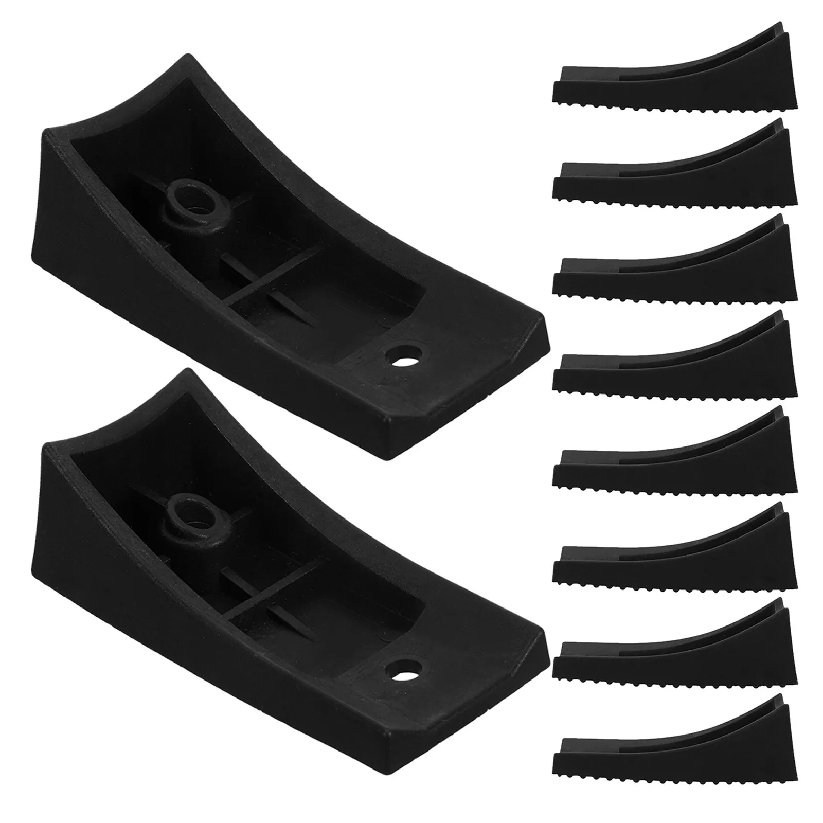 10Pcs Office Chair Flat Leg Pads Anti Tilt for 4Cm Wide Flat Tube Sled Base Chair Leg Protectors Anti Wobble Conference
