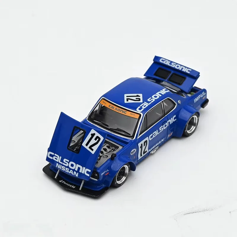 POPRACE 1:64 Skyline GTR V8 DRIFT Calsonic Legierungsautomodell