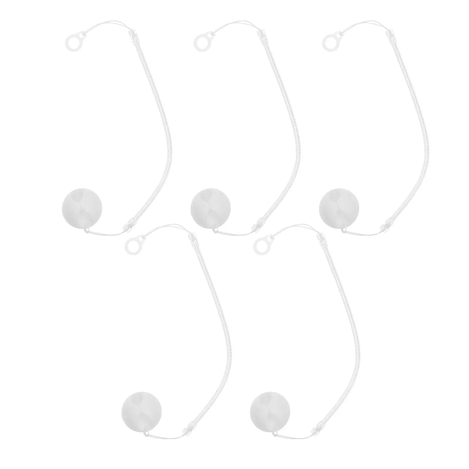 

5Pcs Pen Base Anti-Lost Design Silicone Secure Holder Spring Rope for Desk Counter Reception Office Bank Use Adhesive Backing