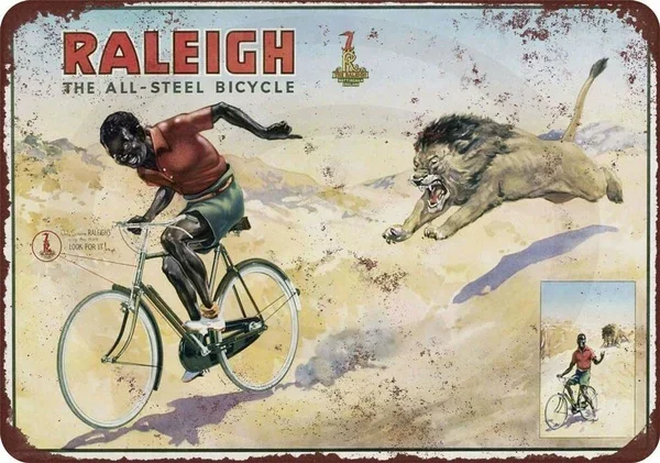 

1954 Raleigh Bicycles Vintage Look Reproduction Metal Sign 8 x 12 made USA