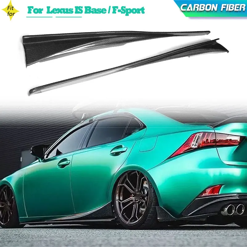 

Удлинители боковых юбок из углеродного волокна для Lexus IS200 IS300 Base F-Sport Sedan 2013-2020, комплекты боковых дверей, бампера, губ, кузова