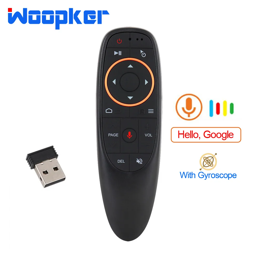 Woopker G10S Pro Air Maus 2,4G Wireless Voice Fernbedienung Gyroskop IR Lernen für Android TV Box HK1 H96 max X96 X88