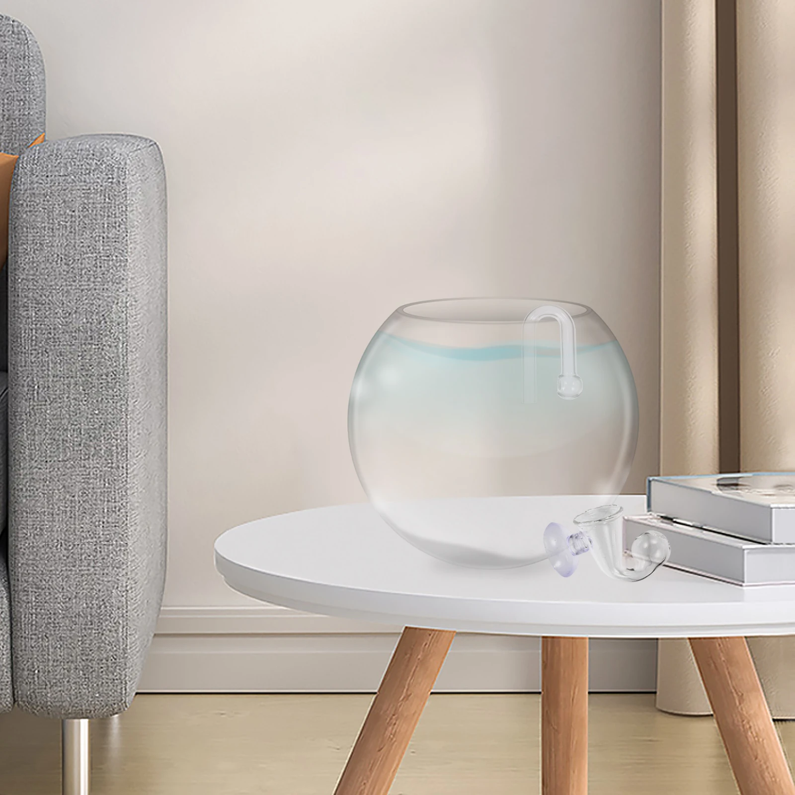 

2Pcs Co2 Monitor for Fish Tank Premium Glass Aquarium Co2 Tester Round Drop Checker for Water Grass Healthy Plant Growth