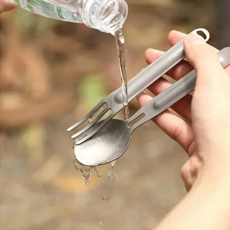 Xiaomi NexTool Titanium Spoon Spork Outdoor Portable Reusable Camping Tableware Case EDC Environmental Picnic Cookware Cutlery