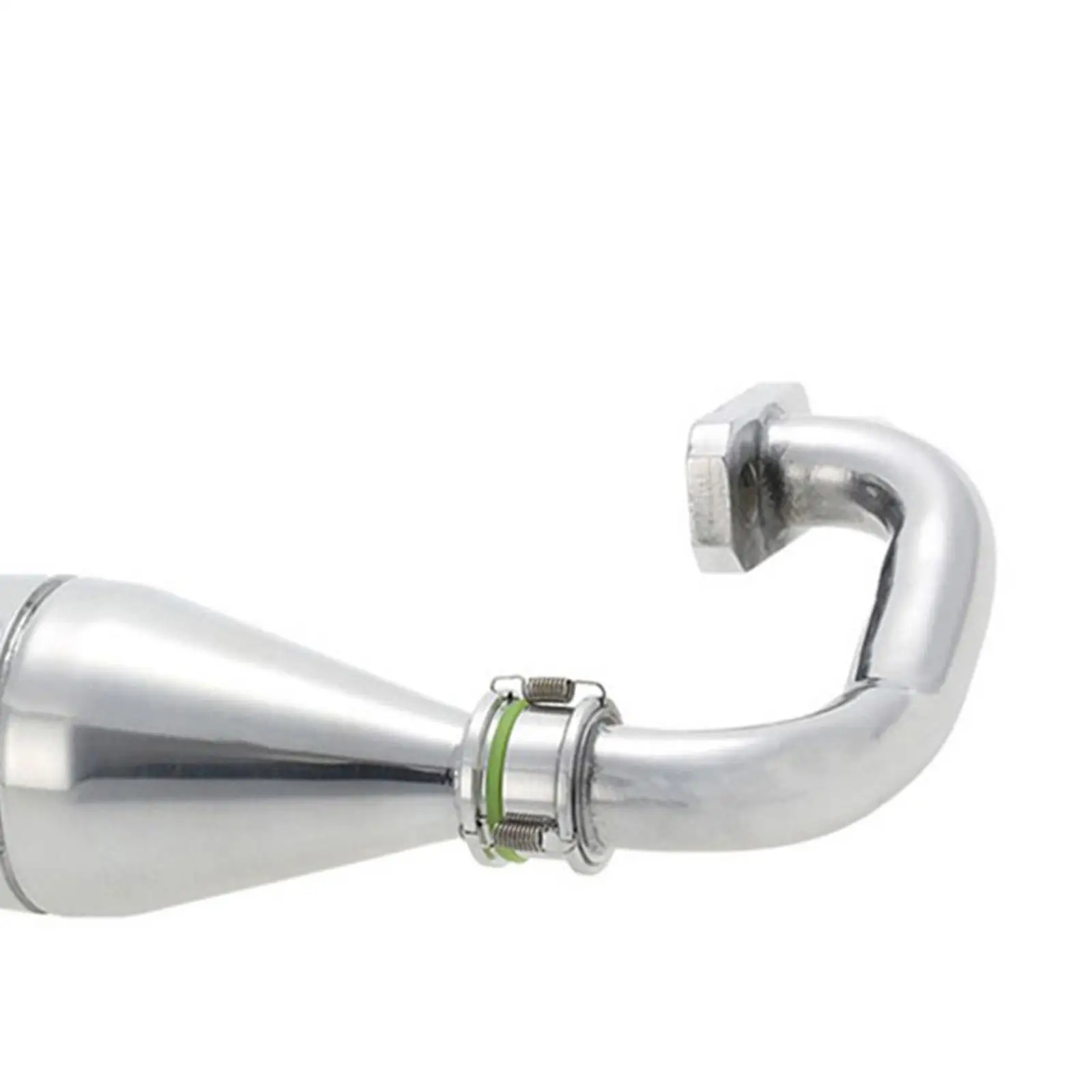 Silver Aluminum Exhaust Pipe Tuning Part for RC 1 5 Car Compatible with HSP FG Nitro Truck Model 15003