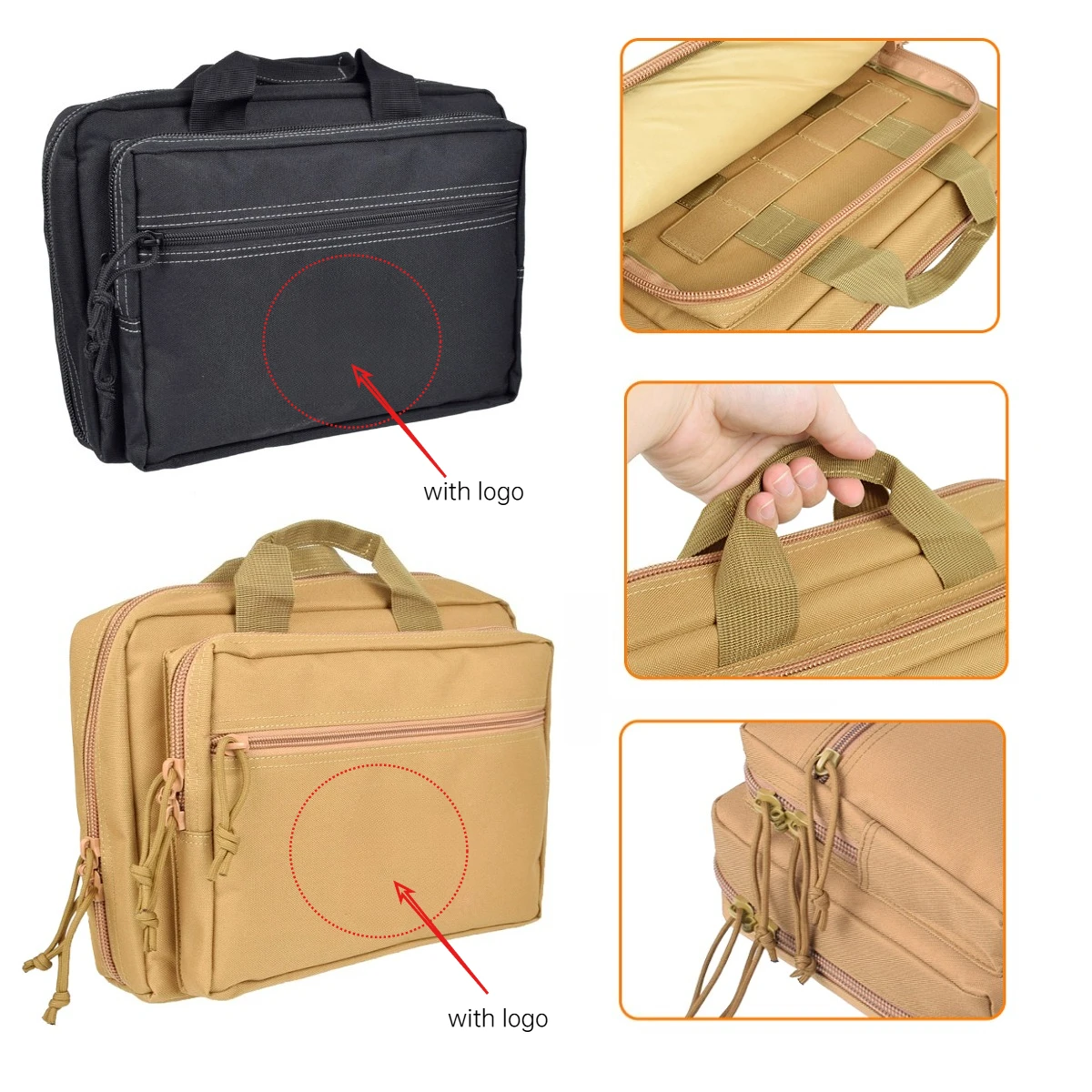 Tactical Hunting Bag Portable Storage Dual Bag Case Durable Waterproof Tool Bags With 600D Nylon And Soft Padding