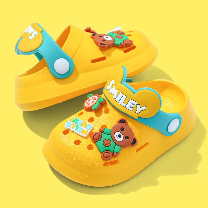 Fashion Baby Girl Sandals Cute Cartoon Lightweight Slippers Newborn Infant Indoor Bath Anti-slip Shoes Baby Boy Beach Sandals