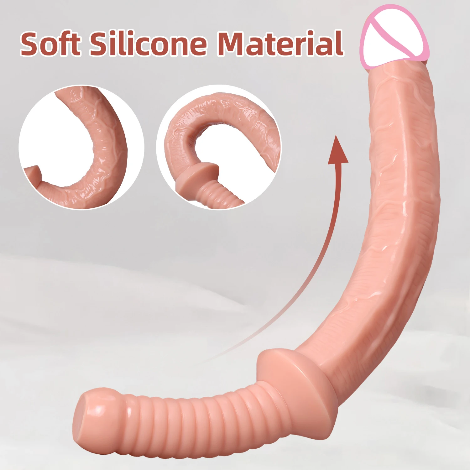 سوبر مقبض طويل دسار المكونات الشرج واقعية دسار مرنة القضيب للنساء المهبل الشرج الاستمناء النشوة الجنسية الكبار مثليه لعبة الجنس #4