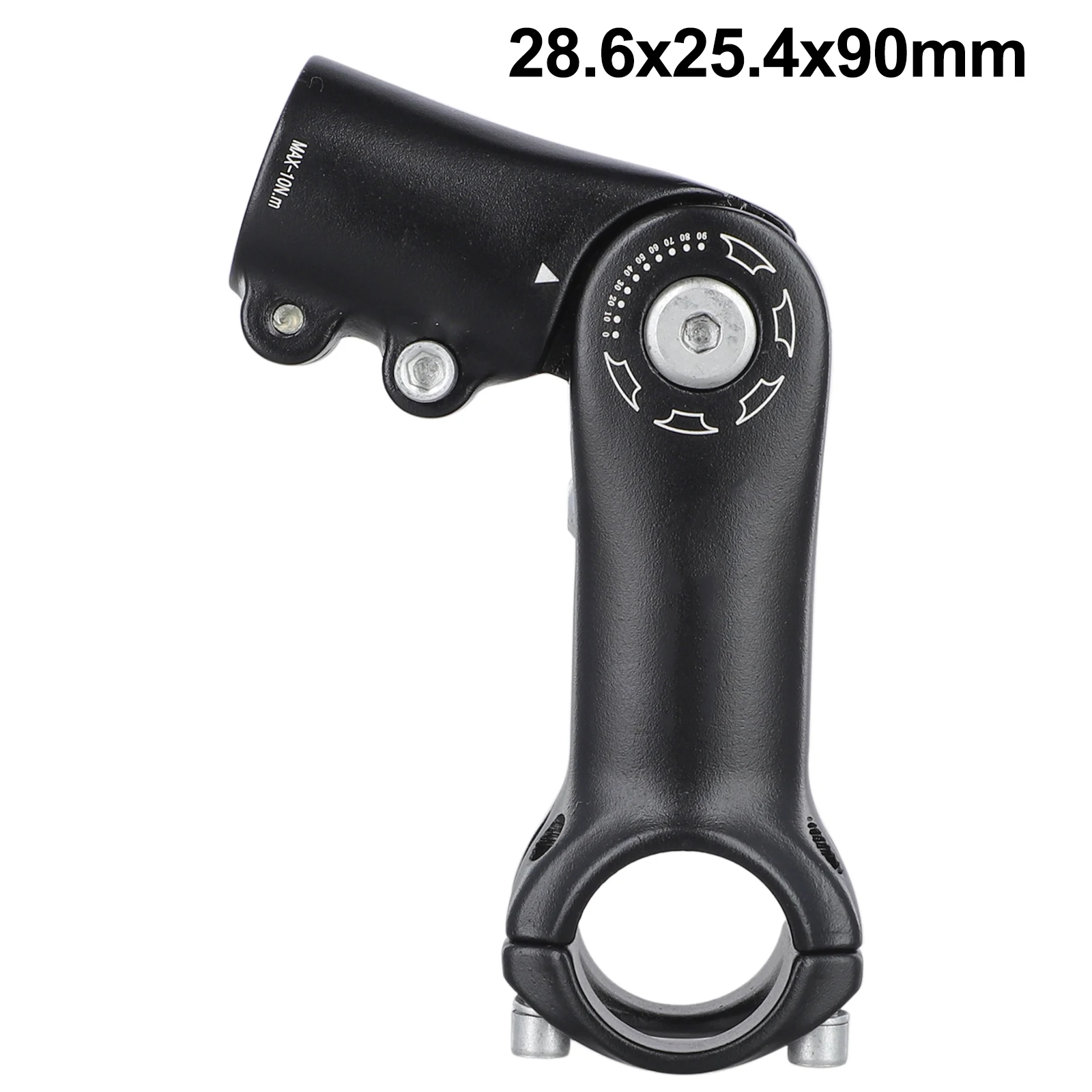 

High Stability Adjustable Bike Stem for 28 6 mm Front Fork 0 to 90 Degree Angle Features Triple Screw Lock for Secure Fit