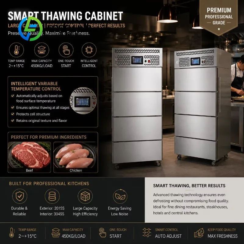 Customize Commercial Chicken wings Breast Beef and Horse Low-temperature Defrosting Cabinet Thawing Cabinet for Fast Food Chain