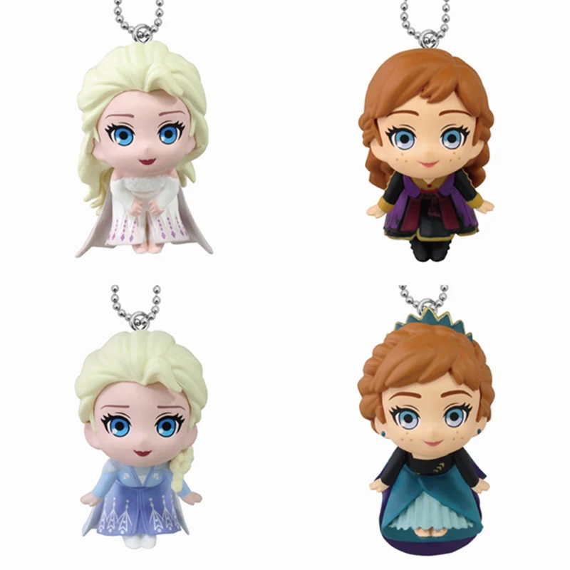 ديزني فروزن إلسا آنا ألعاب شخصيات الحركة ملكة الثلج أنيمي الشكل اللعب المفاتيح حقيبة الظهر قلادة هدايا لطيف للأطفال #1