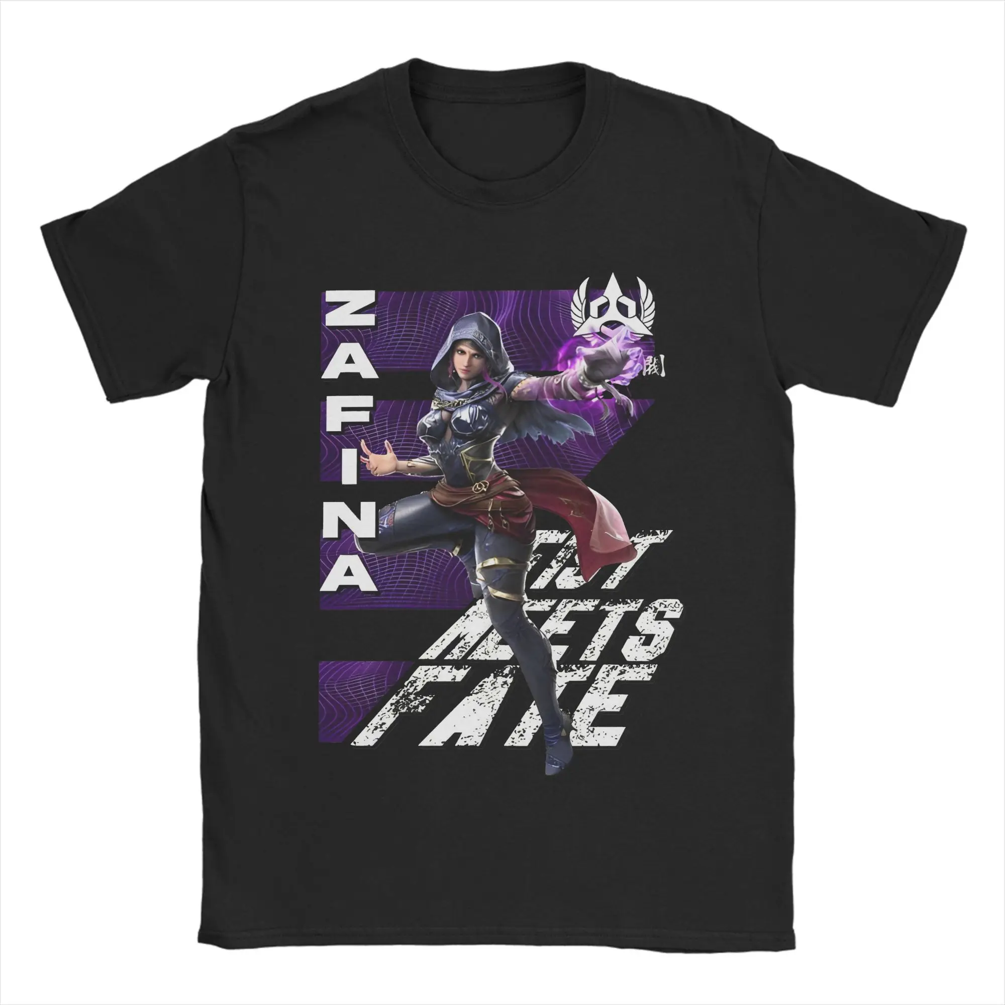 Zafina Tekken 8 تي شيرت رجالي 100% قطن بلايز عادية لعبة فيديو Crewneck كم قصير #1