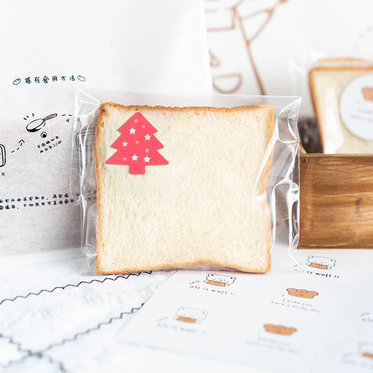 1 セットツリー型クリスマスレターシールステッカーカラフルなシールラベルキャンディービスケットバッグ包装クリスマスパーティーの装飾