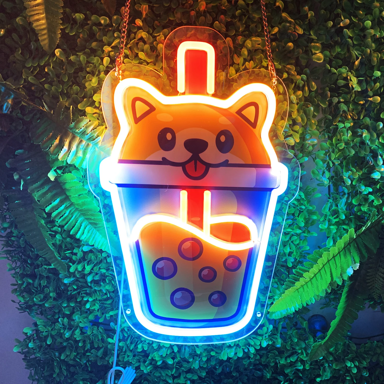 BUBBLE TEA Led Neon sign Room Wall Boba Tea Neon Light Decor USB Powered Hanging Acrylic For Milk Shakes Tea Bar Cafe Shop