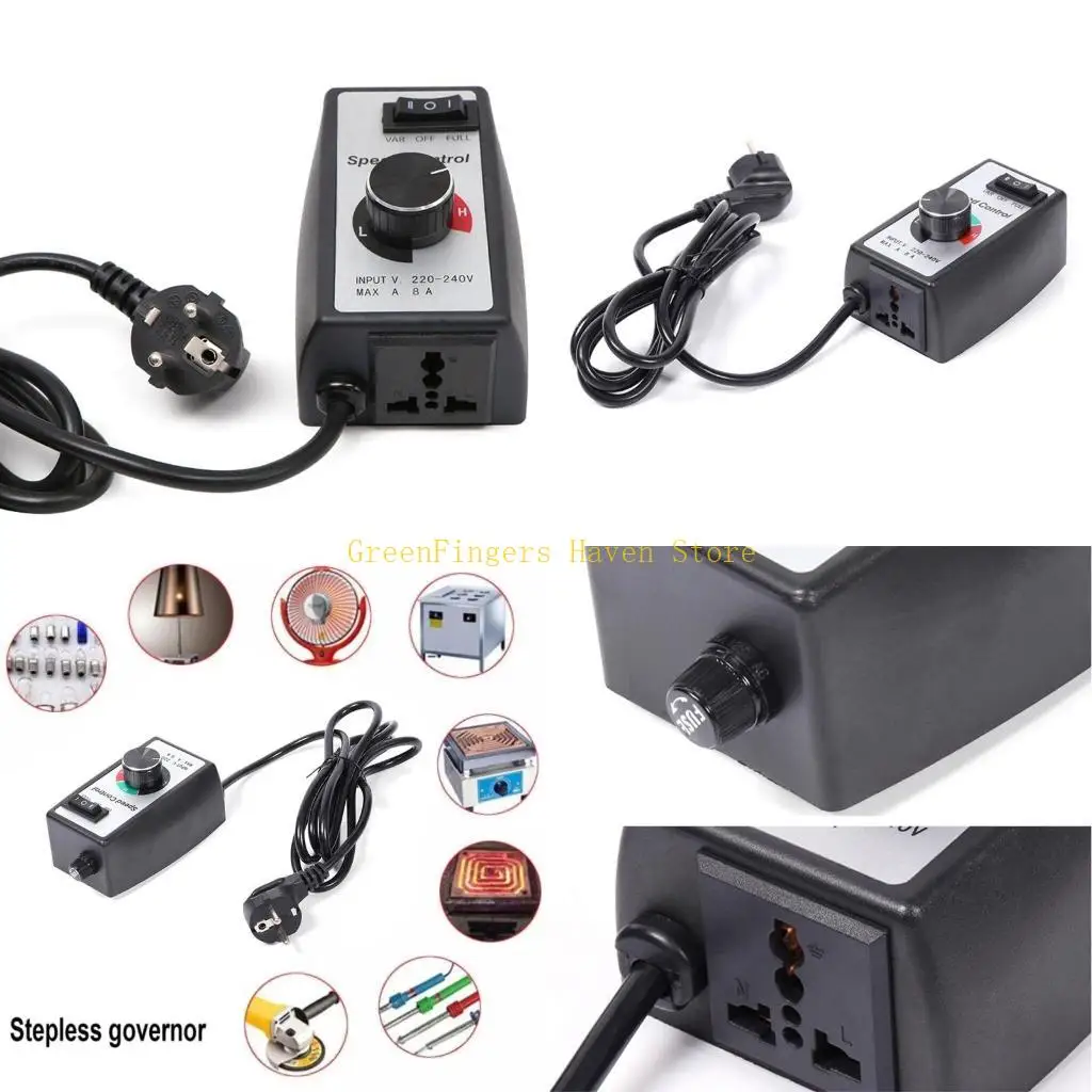 

F68D Universal Eu Plug 230V 8A Стриг беспрострасивый регулятор скорости двигателя регулятор регулятора воздуховода Dimmer Dimmer